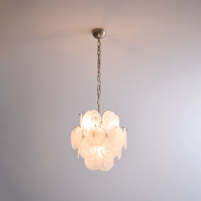 Aqua White Glass Murano Chandelier-DWHOME