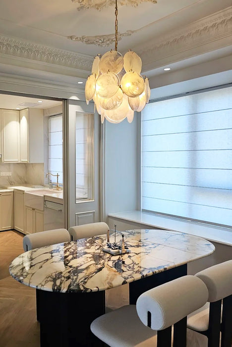 Aqua White Glass Murano Chandelier-DWHOME