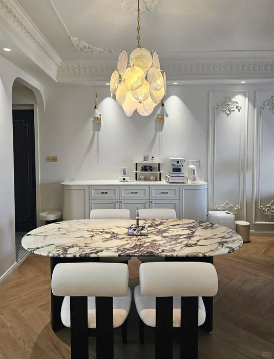 Aqua White Glass Murano Chandelier-DWHOME