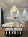 Aqua White Glass Murano Chandelier-DWHOME