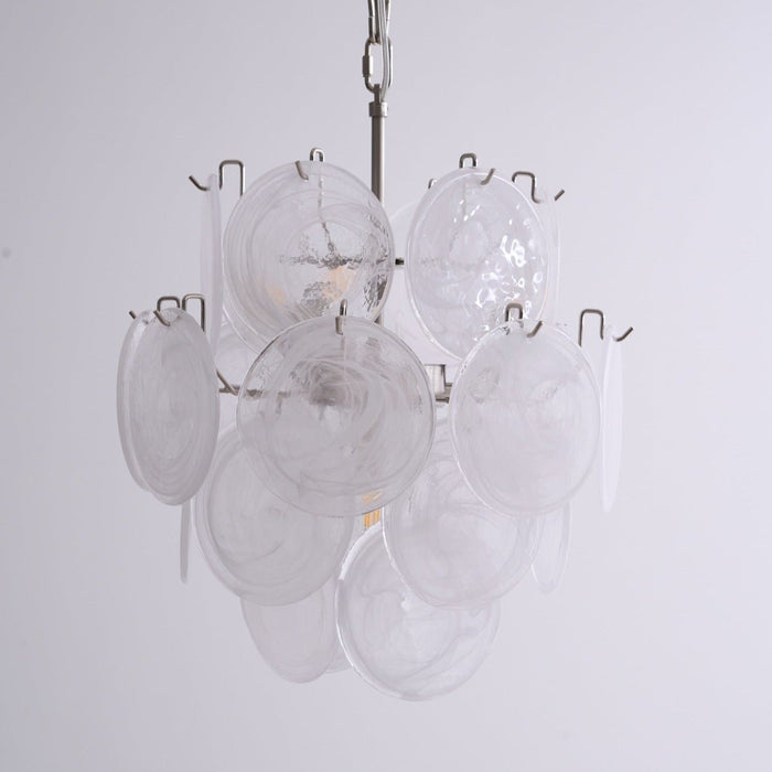 Aqua White Glass Murano Chandelier-DWHOME