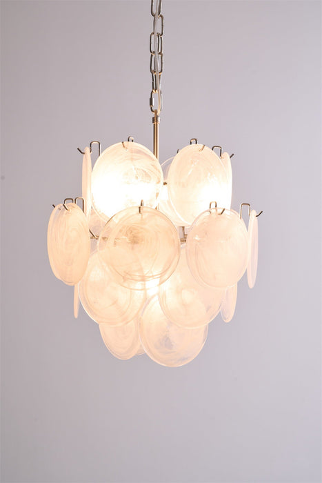 Aqua White Glass Murano Chandelier-DWHOME