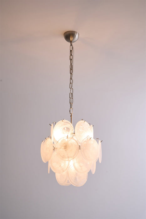 Aqua White Glass Murano Chandelier-DWHOME