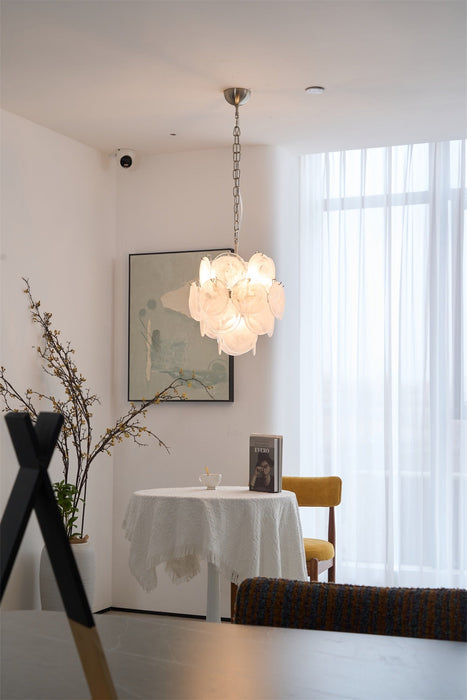 Aqua White Glass Murano Chandelier-DWHOME