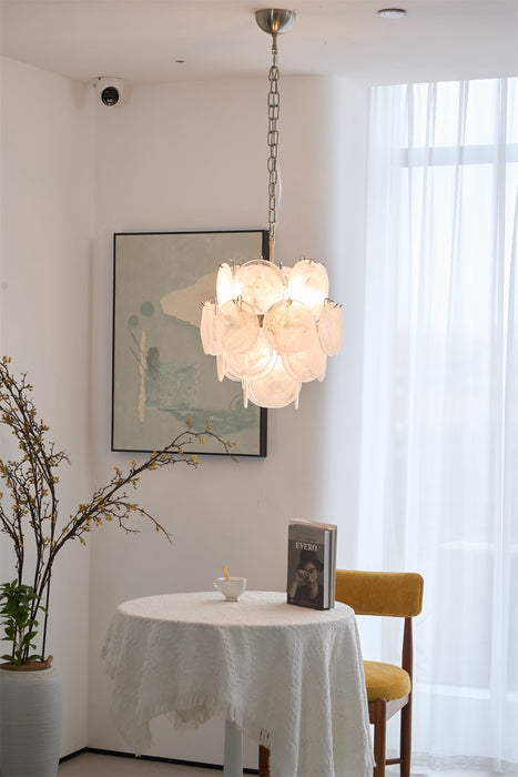 Aqua White Glass Murano Chandelier-DWHOME