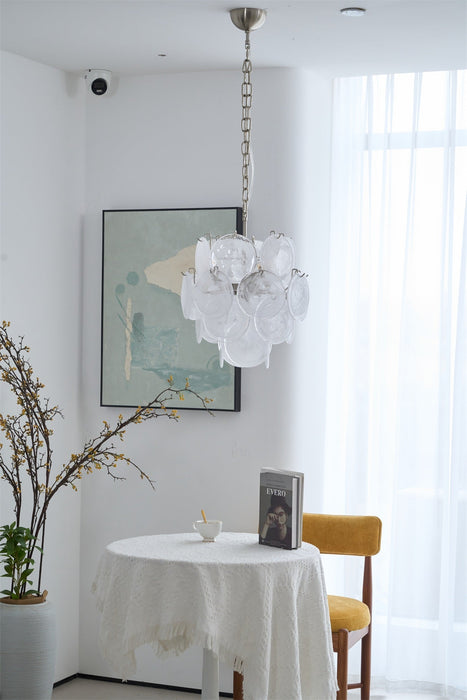 Aqua White Glass Murano Chandelier-DWHOME