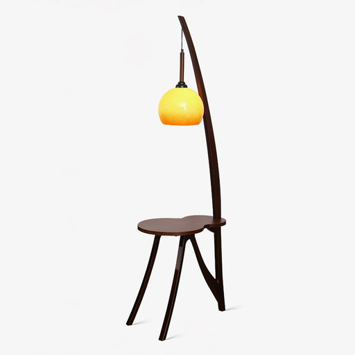 Arc Wood Hanging Floor Lamp-DWHOME