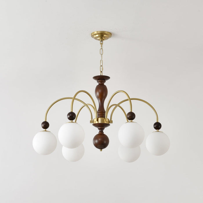 Archway Walnut Color Chandelier-DWHOME