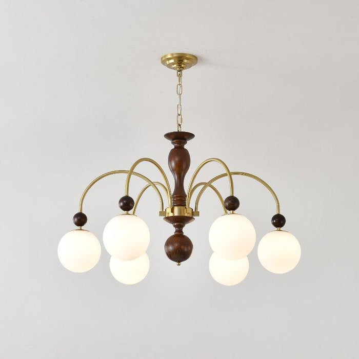 Archway Walnut Color Chandelier-DWHOME