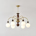 Archway Walnut Color Chandelier-DWHOME