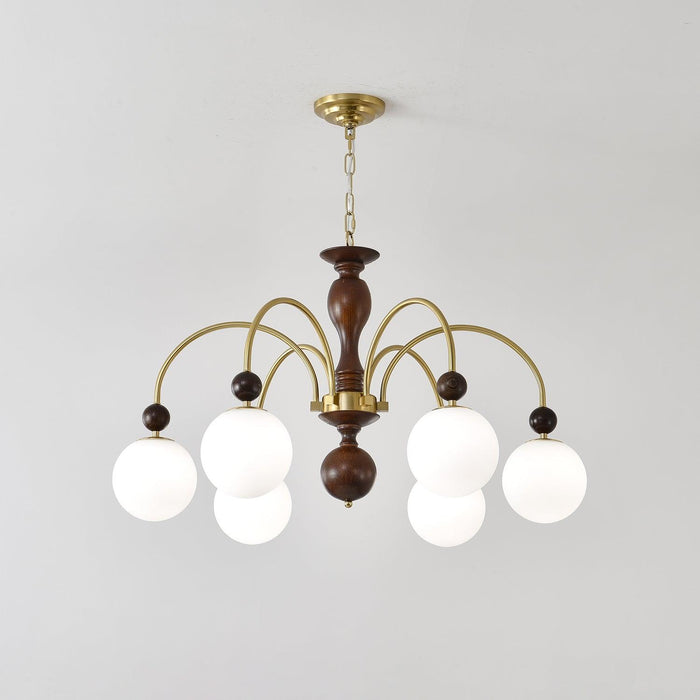 Archway Walnut Color Chandelier-DWHOME