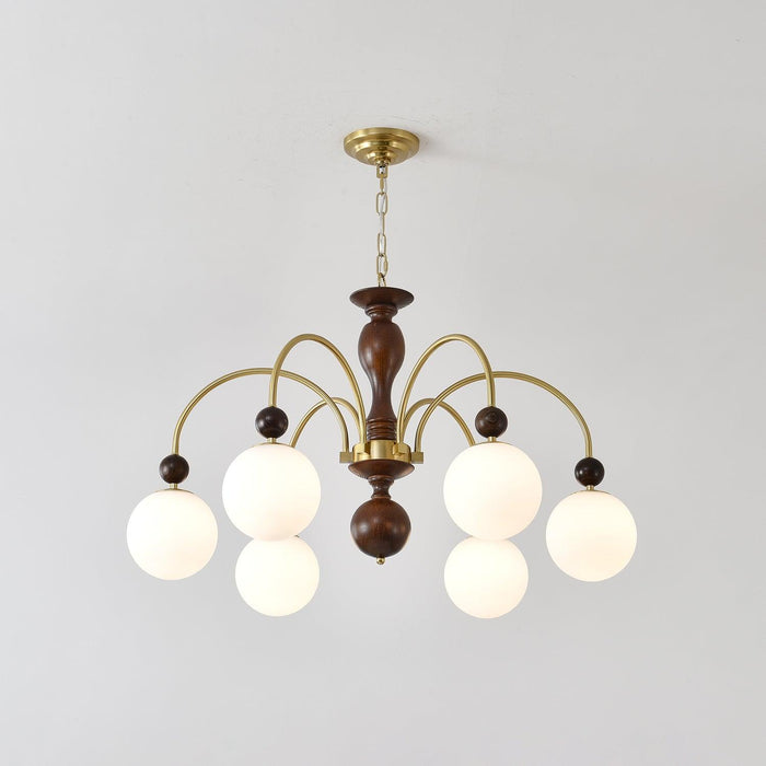 Archway Walnut Color Chandelier-DWHOME