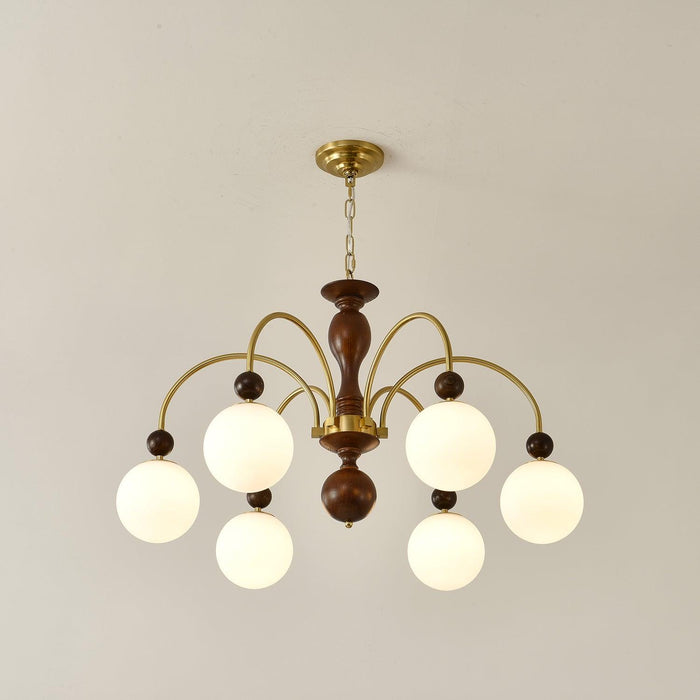 Archway Walnut Color Chandelier-DWHOME