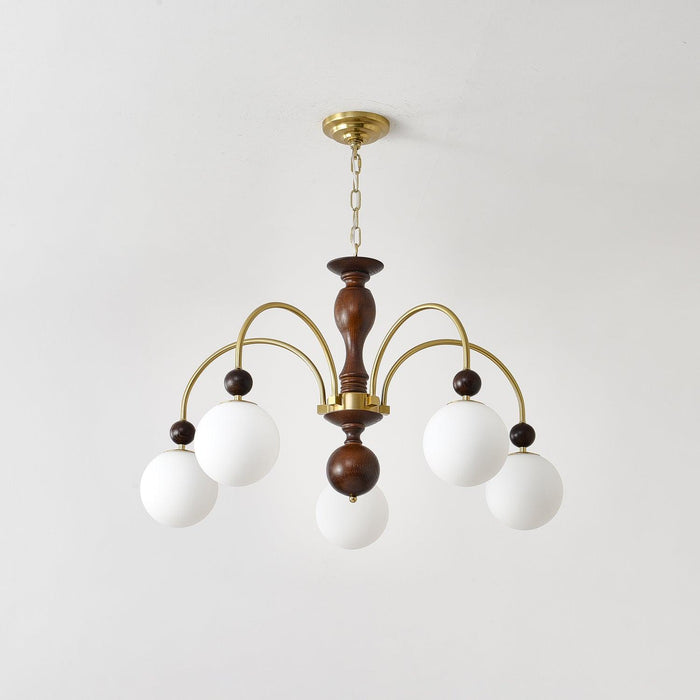 Archway Walnut Color Chandelier-DWHOME