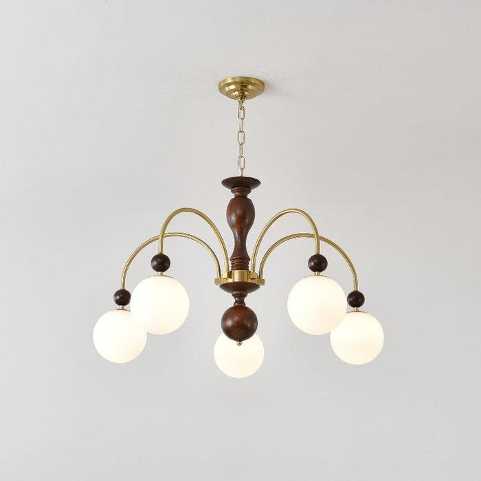Archway Walnut Color Chandelier-DWHOME
