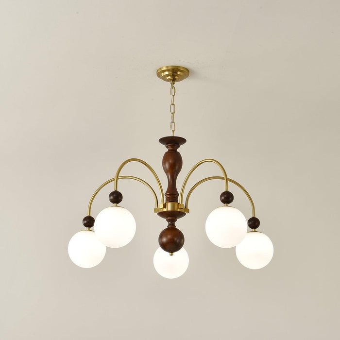 Archway Walnut Color Chandelier-DWHOME