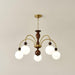 Archway Walnut Color Chandelier-DWHOME