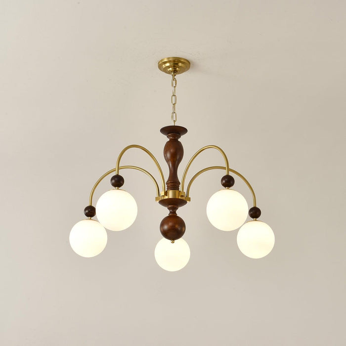 Archway Walnut Color Chandelier-DWHOME