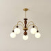 Archway Walnut Color Chandelier-DWHOME