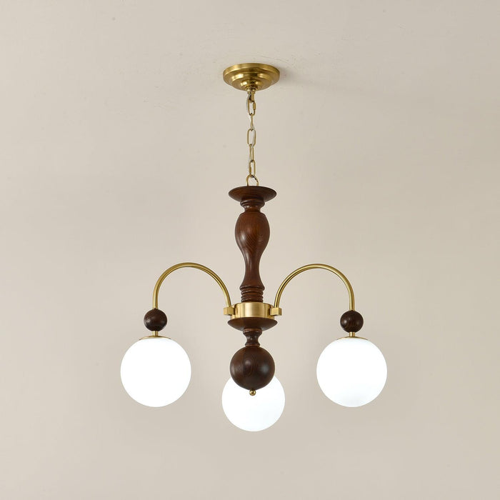 Archway Walnut Color Chandelier-DWHOME