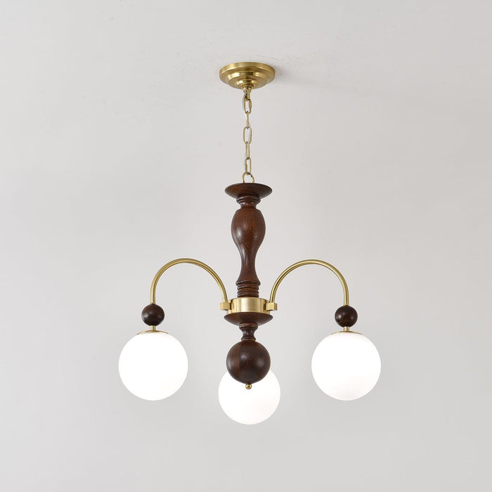 Archway Walnut Color Chandelier-DWHOME
