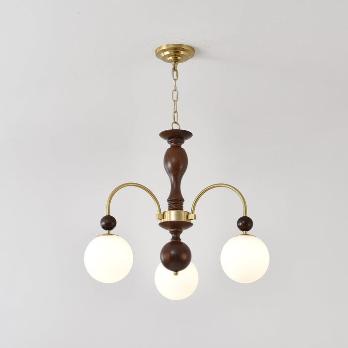 Archway Walnut Color Chandelier-DWHOME