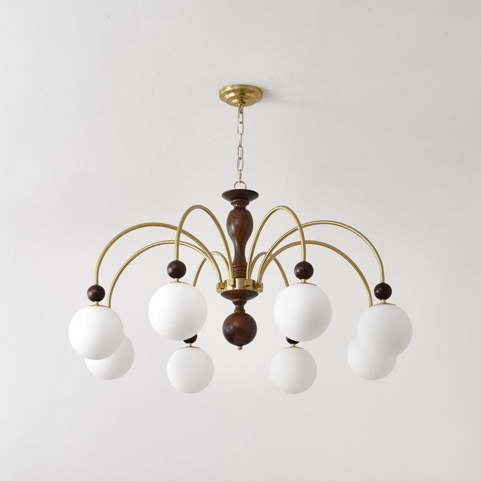 Archway Walnut Color Chandelier-DWHOME