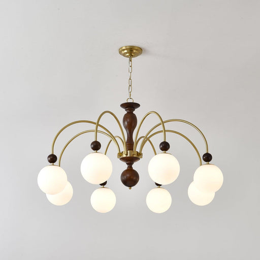 Archway Walnut Color Chandelier-DWHOME