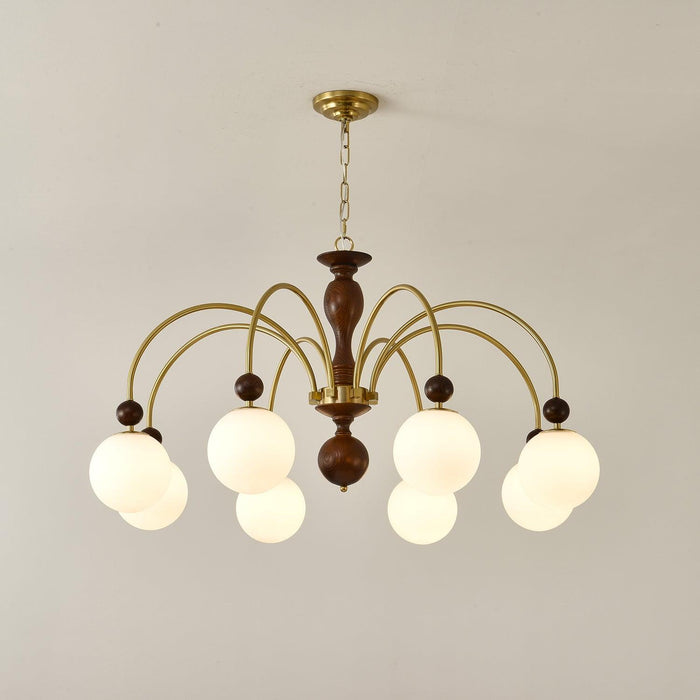 Archway Walnut Color Chandelier-DWHOME