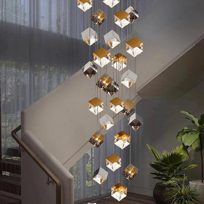 Aren Cube Large Pendant Light For High Ceilings - DWHOME