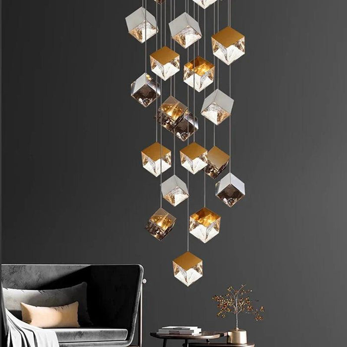 Aren Cube Large Pendant Light For High Ceilings - DWHOME