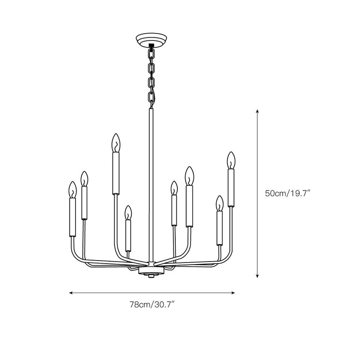 Arlin Candle Chandelier-DWHOME