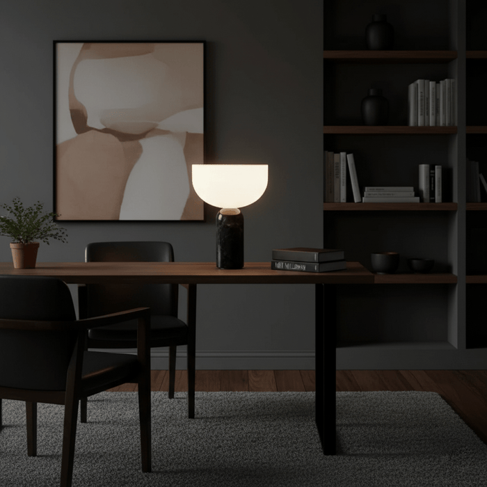 Arno Sphere Marble Table Lamp-DWHOME