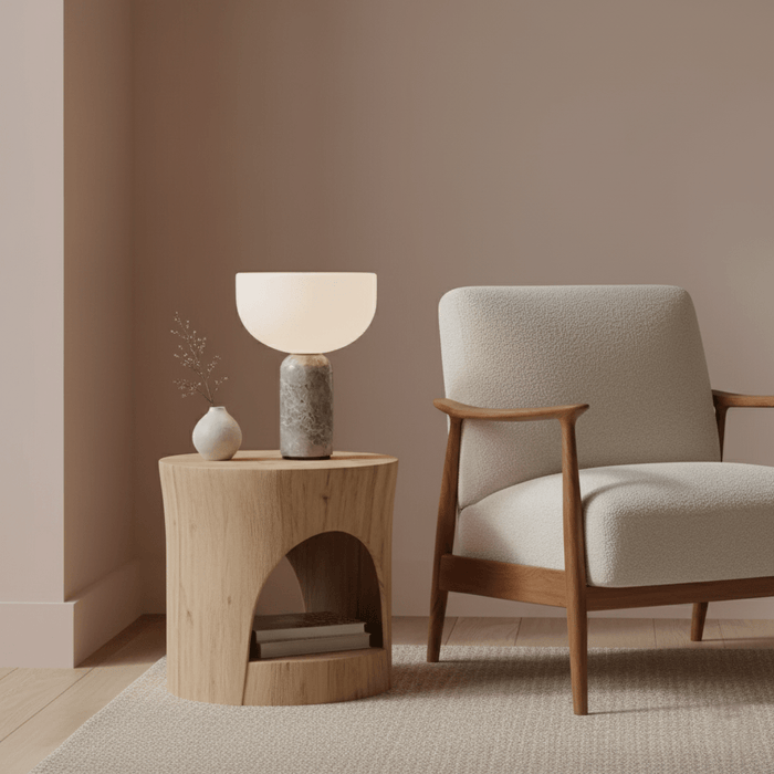 Arno Sphere Marble Table Lamp-DWHOME