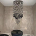 Art Stone Crystal Chandelier For Entryway with High Ceiling - DWHOME