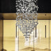 Art Stone Crystal Chandelier For Entryway with High Ceiling - DWHOME
