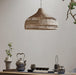 Artisanal Rattan Dome Pendant Lamp-DWHOME