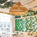 Artisanal Rattan Dome Pendant Lamp-DWHOME