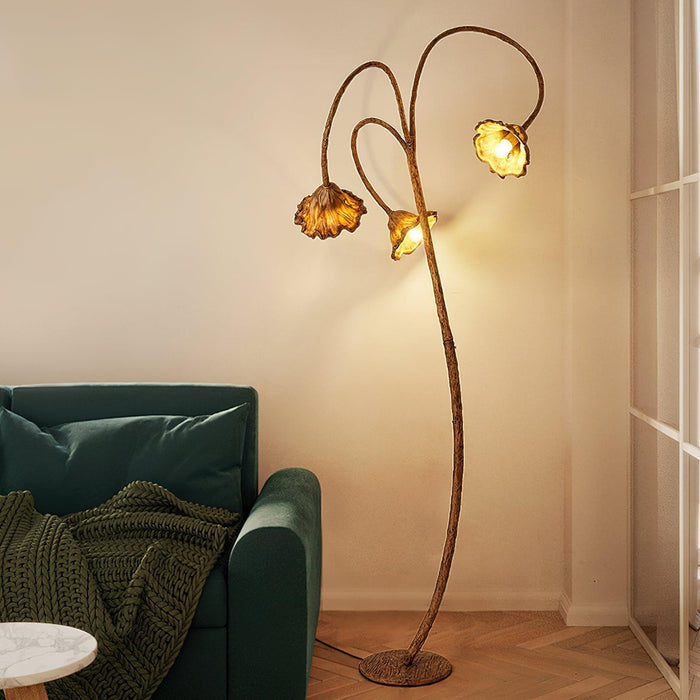 Artistic Lotus Leaf Floor Lamp-DWHOME