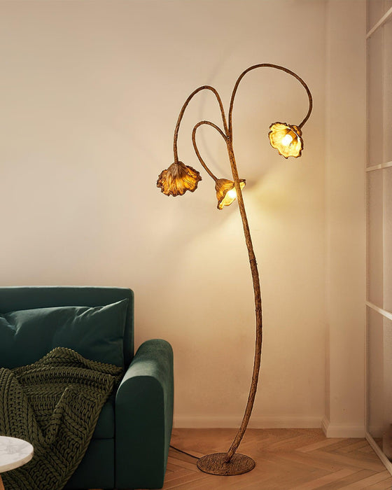Artistic Lotus Leaf Floor Lamp-DWHOME