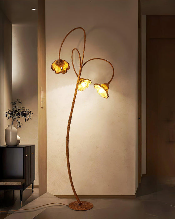 Artistic Lotus Leaf Floor Lamp-DWHOME