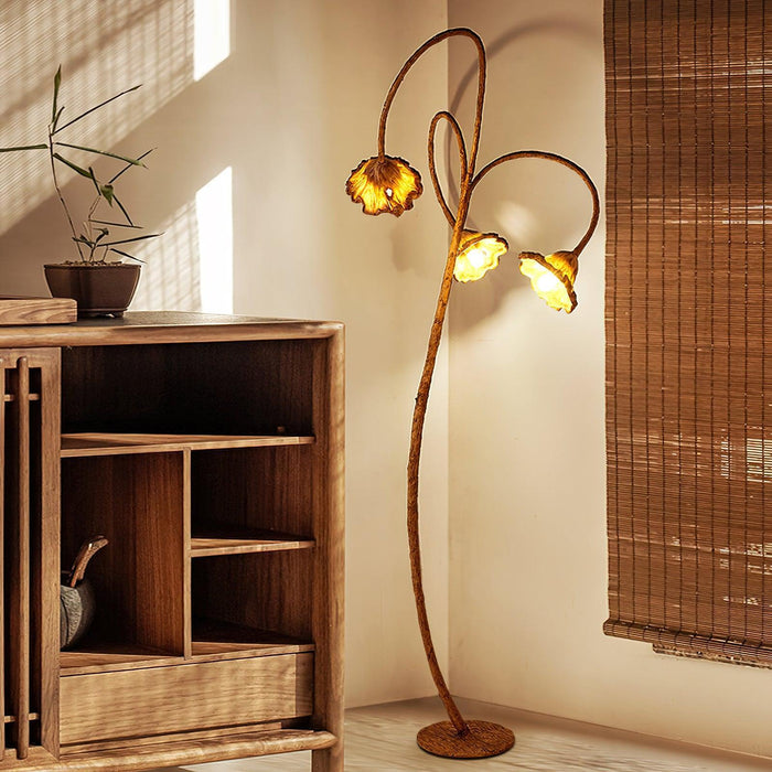 Artistic Lotus Leaf Floor Lamp-DWHOME