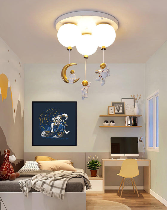 Astronaut Glossy Balloon Ceiling Lamp-DWHOME