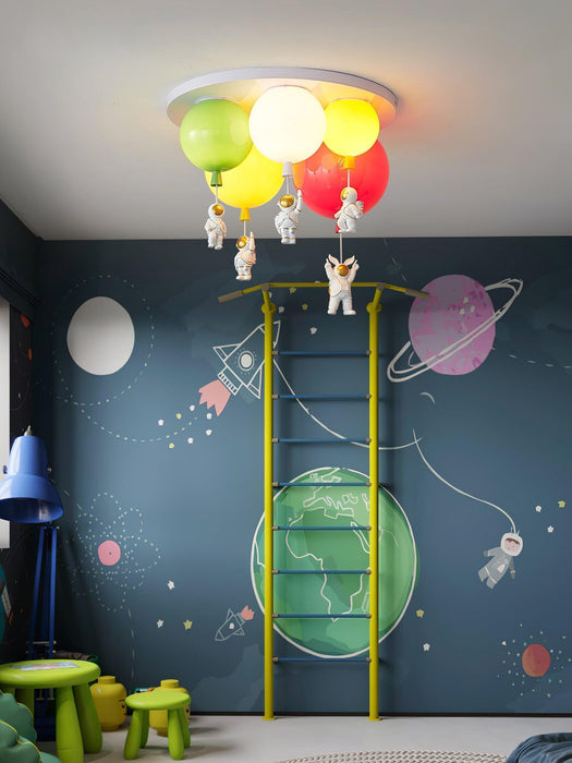 Astronaut Glossy Balloon Ceiling Lamp-DWHOME