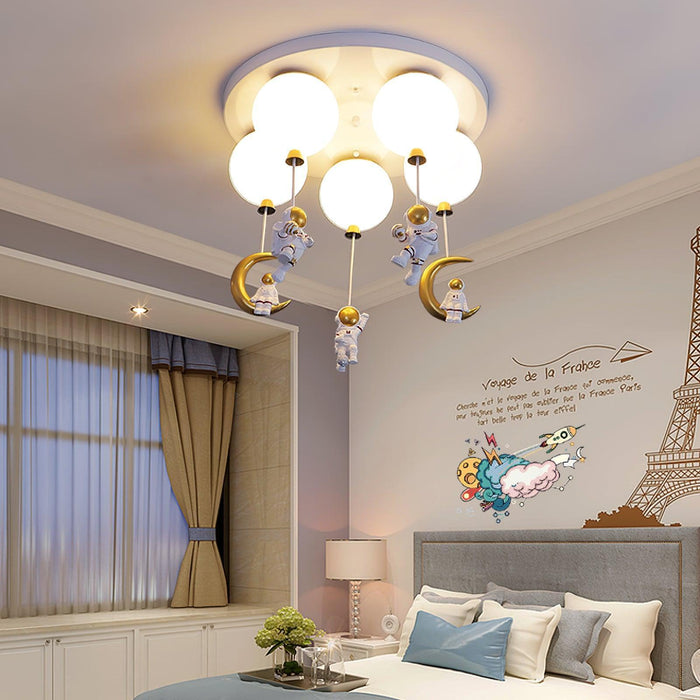 Astronaut Glossy Balloon Ceiling Lamp-DWHOME