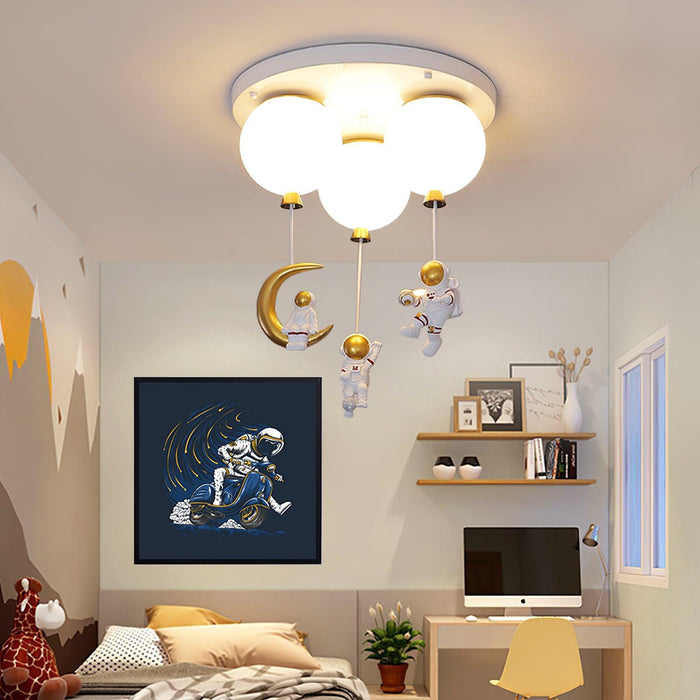 Astronaut Glossy Balloon Ceiling Lamp-DWHOME