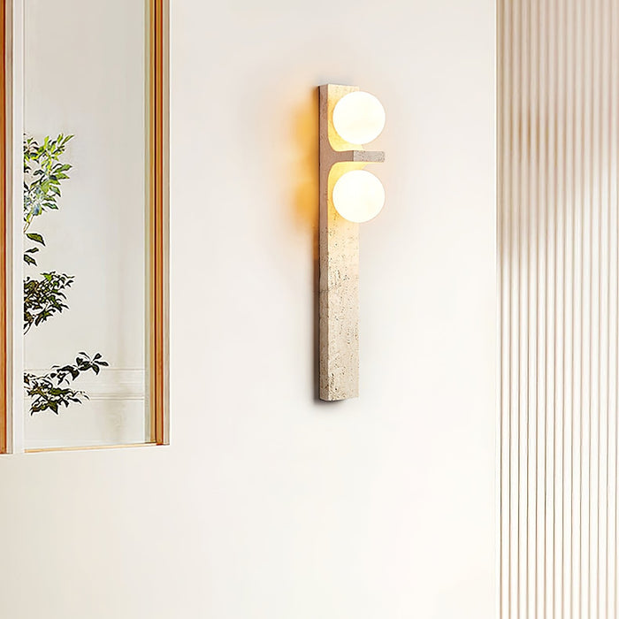 Asymmetrical Travertine Wall Sconce - Vakkerlight