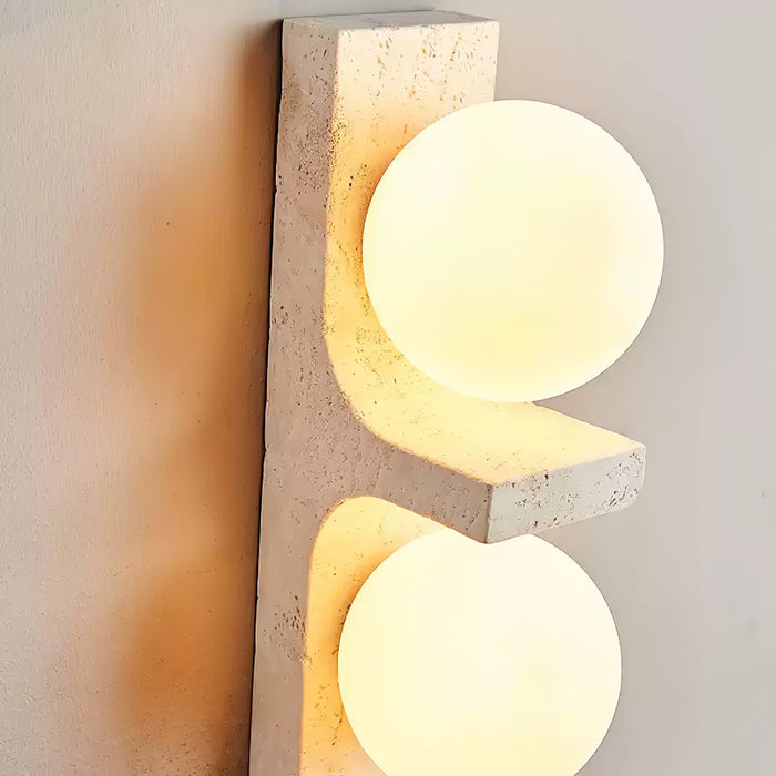 Asymmetrical Travertine Wall Sconce - Vakkerlight