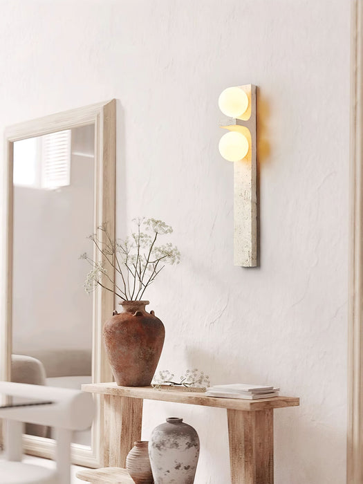 Asymmetrical Travertine Wall Sconce - Vakkerlight