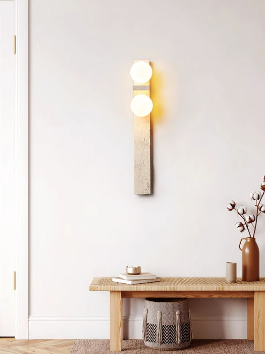 Asymmetrical Travertine Wall Sconce - Vakkerlight